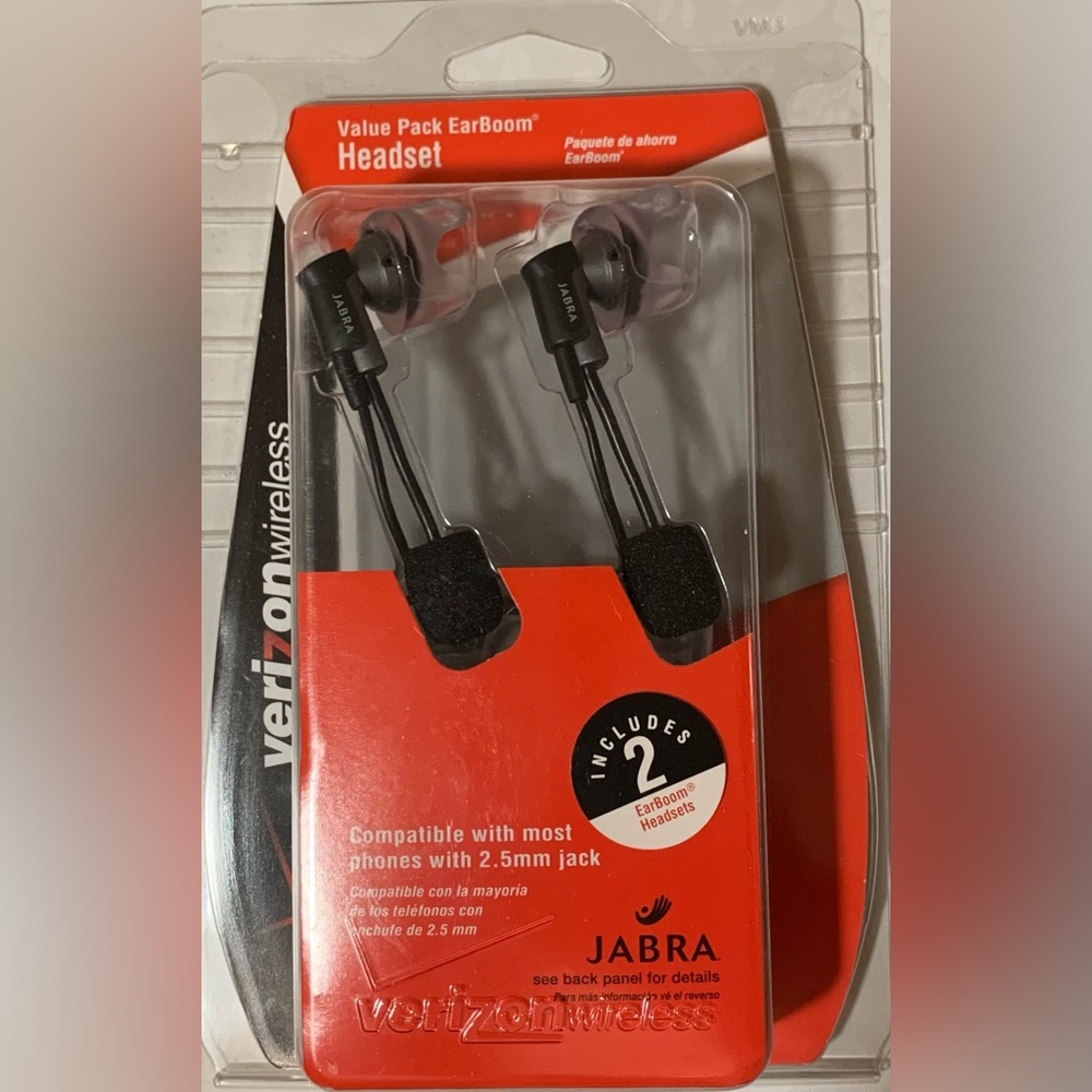NIB Verizon Wireless Earboom Headset Jabra for 2.5mm Jack
